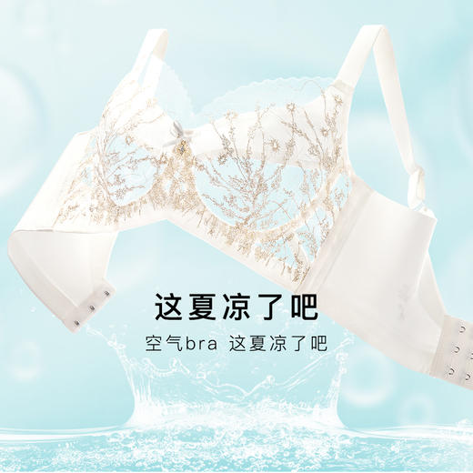 梦芭蒂艾草抑菌内衣女夏季超薄款文胸大胸显小无钢圈胸罩追光精灵 商品图2