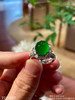 2231307，高冰艳绿蛋面戒指。具体价格微信咨询 商品缩略图7