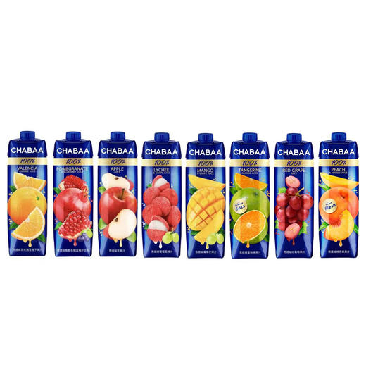 泰国CHABAA进口果汁0脂肪橙汁苹果汁纯果汁饮料芭提雅1L装饮料 商品图0