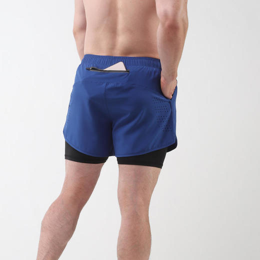 【多色运动跑步速干短裤】舒适贴身二合一内衬，内置口袋，背后口袋！ 商品图2