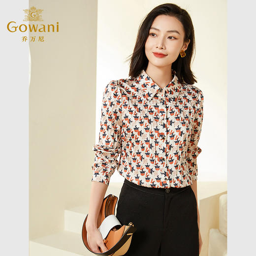 乔万尼衬衫上衣女设计感小众通勤长袖新款EF3C860 商品图1