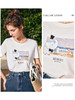 欧芮儿OLrain法式白色短袖T恤女夏季2022新款正肩小象刺绣上衣 商品缩略图0