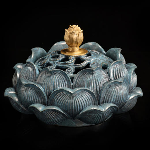 中华老字号朱府铜艺莲炉 商品图4