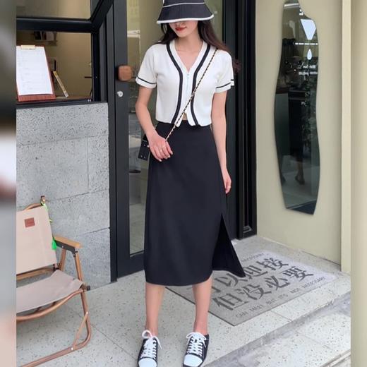 【假胯宽小粗腿显瘦神器】2022夏季新款冰丝开叉裙 气质收腰减龄 修饰粗腿显高显瘦 法式优雅性感 商品图6