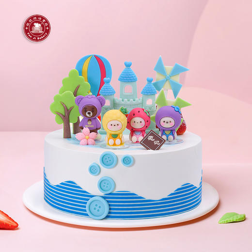 果宝城堡 - 卡通动物稀奶油范记生日蛋糕 商品图0