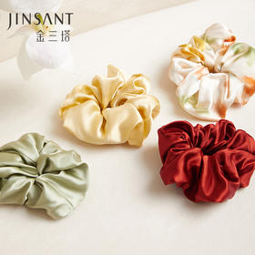 金三塔新品 真丝缎面桑蚕丝法式复古简约大肠发圈  JXQ239