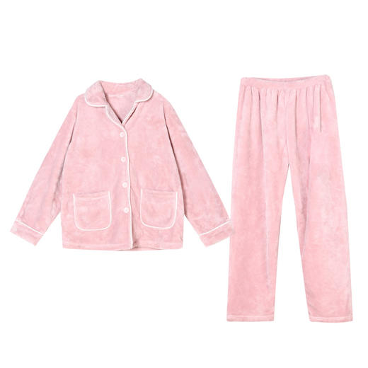 都市丽人睡衣亲情蜜语双面法兰绒家居服新年本命年红品LH20A9 商品图5