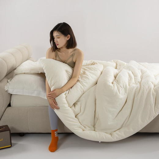 【秋冬新品】A类全棉华夫格发热大豆被 商品图3