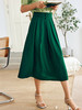 OLrain法式墨绿色半身裙女早秋2022新款高腰复古垂感百褶A字短裙 商品缩略图3