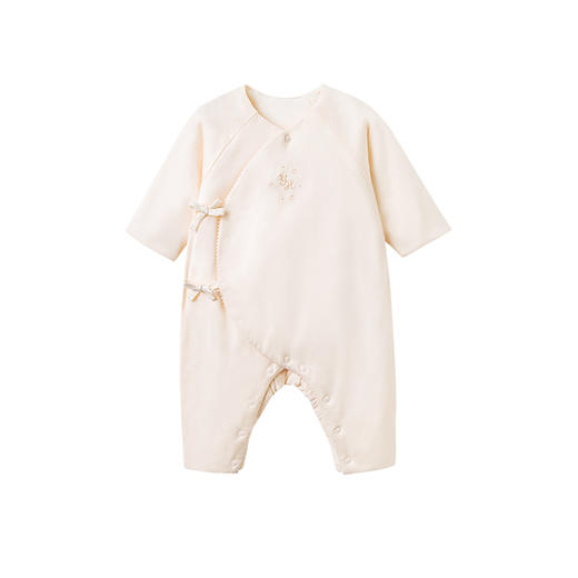 英氏婴儿衣服新生哈衣秋冬季款蚕丝纯棉连体衣YLHAJ32025A 商品图4
