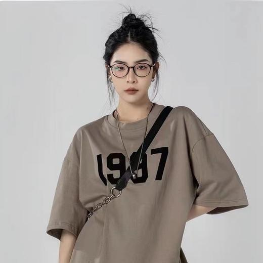 2023夏季新款简约字母印花情侣短袖T恤潮流宽松上衣rbl04 商品图0