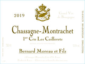 2019 Domaine Bernard Moreau, Chassagne Montrachet 1er Cru Caillerets【闪送】（65折）