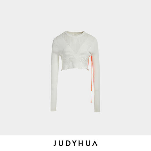 JUDYHUA 简短设计抽绳针织上衣 商品图4