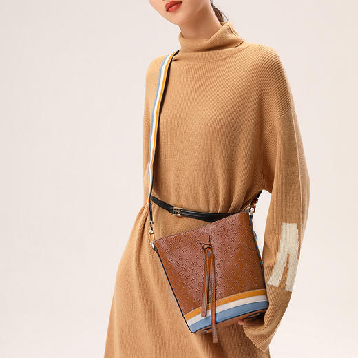 保兰德PLD东方雅奢经典系列45度老花流浪包链条水桶包通勤中国包 商品图4