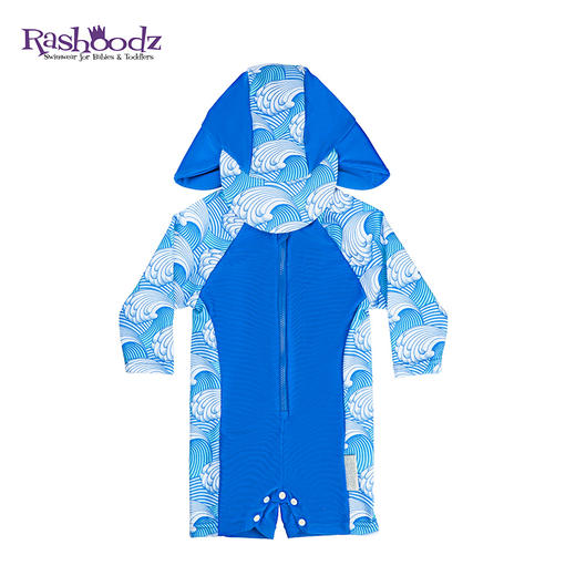 澳大利亚Rashoodz儿童长袖/短袖带帽连身泳衣拉链宝宝连体泳衣 商品图4