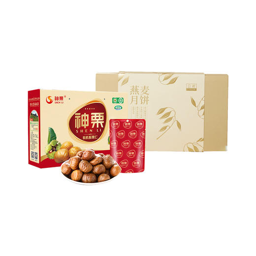 月过中秋【燕麦月饼480g&有机板栗仁礼盒1000g】 商品图0