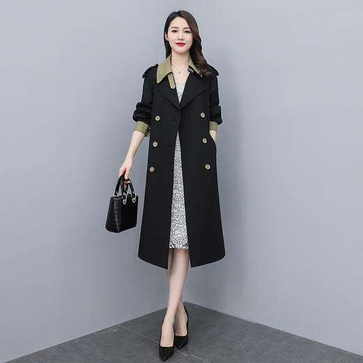 HR WM82029风衣外套时尚高级感英伦风休闲大衣 商品图1