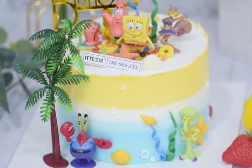 【海绵宝宝】动物奶油，新鲜水果夹心，我们都喜欢活泼热情的海绵宝宝;海绵宝宝永远都不会孤单，因为他有海大星… 商品图2
