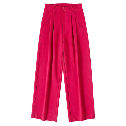 CryingCenter 火龙果色 显白宽松休闲西裤 哭喊中心 商品图3