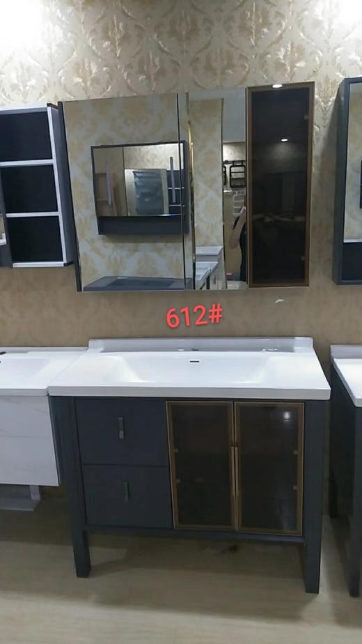 浴室柜 612-90 三包装配50的陶瓷盆 商品图0