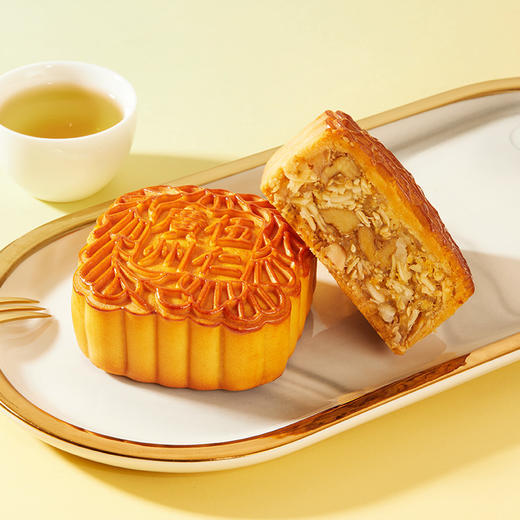 广州酒家利可福大四喜月饼礼盒720g 蛋黄 果仁五仁广式月饼送礼团购 中秋月饼 商品图5