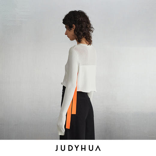 JUDYHUA 简短设计抽绳针织上衣 商品图2