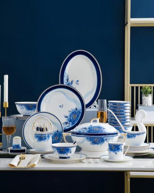 60头餐具蓝韵牡丹 商品图0