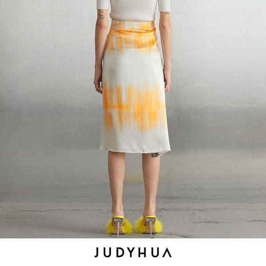 JUDYHUA 抽褶晕染真丝半裙JHC3B271 商品图2