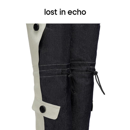[捡漏价]lost in echo 设计师品牌风衣布抽绳拼接厚底过膝靴堆堆靴 商品图5