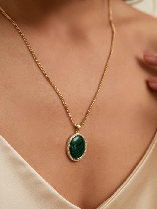 SOL DE VERANO Zambian Green Malachite 赞比亚极萃孔雀石项链 商品图1
