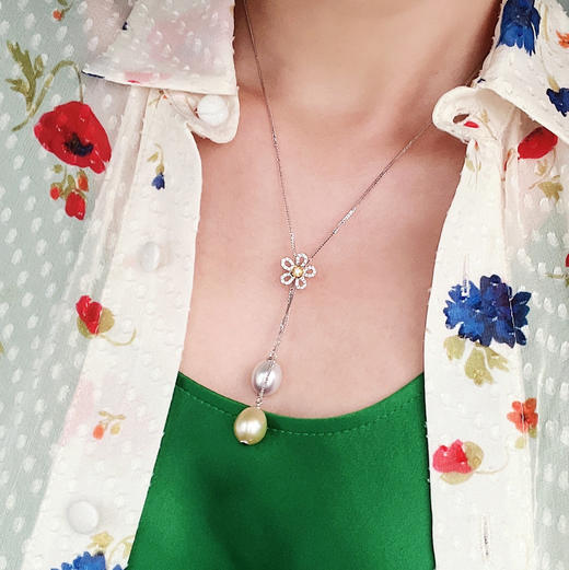 ONLY系列 18K镶钻石和南洋珍珠 项链 商品图2