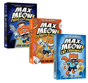 英文原版 Max Meow 3册 精装全彩漫画书绘本 爆笑漫画故事书 中小学英语课外阅读