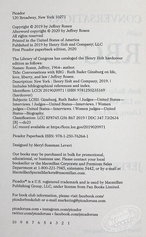 金斯伯格访谈录 RBG给未来世代的声音 Conversations with RBG 英文原版 Jeffrey Rosen Ruth B Ginsburg 商品图4