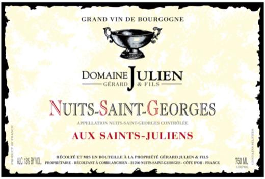 2018 Domaine Julien, Nuits st George Aux Saint Julien【闪送】（65折） 商品图0