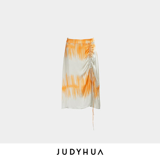 JUDYHUA 抽褶晕染真丝半裙JHC3B271 商品图3