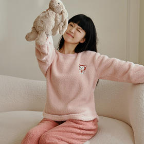 都市丽人生活家居女士睡衣米粒绒家居服LH22F2