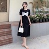 （清仓现货）【社群供A】气质连衣裙小众赫本风蝴蝶结中长裙涤纶 商品缩略图0