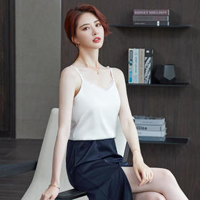 NLD-SH650新款时尚性感V领绸缎吊带背心