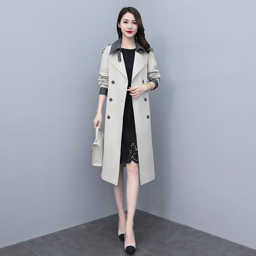 HR WM82029风衣外套时尚高级感英伦风休闲大衣 商品图2