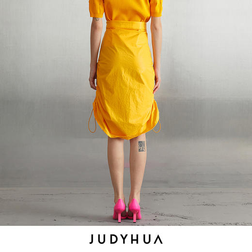 JUDYHUA 侧抽绳设计全棉半裙JHC3B289 商品图2
