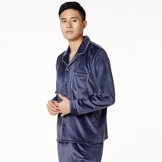 都市丽人都市锋尚睡衣亲情蜜语海岛绒家居服男款FH20B1 商品图5