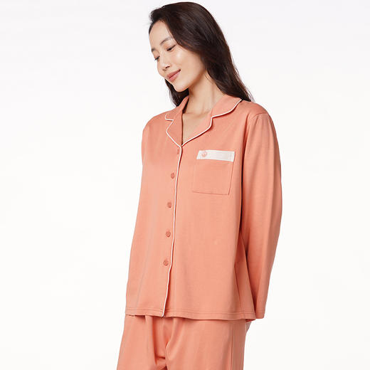 都市丽人降温必备暖感无尘棉中厚长袖类女士家居服女士睡衣LH20A5 商品图2
