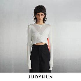 JUDYHUA 简短设计抽绳针织上衣