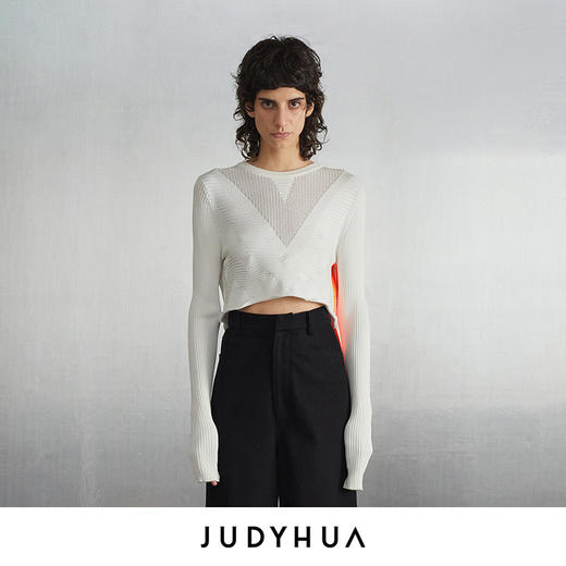 JUDYHUA 简短设计抽绳针织上衣 商品图0