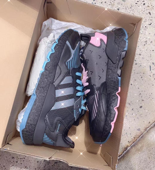 码数只有36.7，37.3，38.7！ADIDAS阿迪达斯NITE JOGGER 🌸💙鸳鸯夜行者限量版运动鞋 商品图8