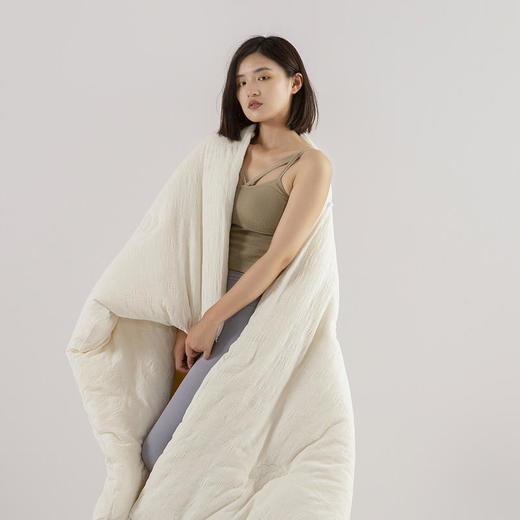 【秋冬新品】A类全棉华夫格发热大豆被 商品图2