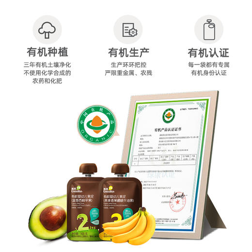 英氏有机婴幼儿果泥100g（多种口味可选） 商品图3