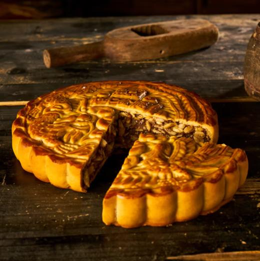 金九月饼-（ 四斤装）伍仁金腿手工大月饼中秋礼盒2000g 商品图2