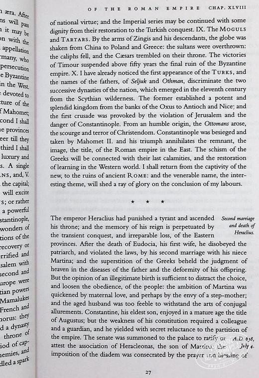【中商原版】罗马帝国衰亡史 英文原版 History of Decline&Fall of Roman Empire 爱德华吉本 商品图7