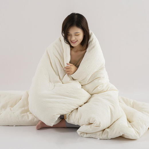 【秋冬新品】A类全棉华夫格发热大豆被 商品图1
